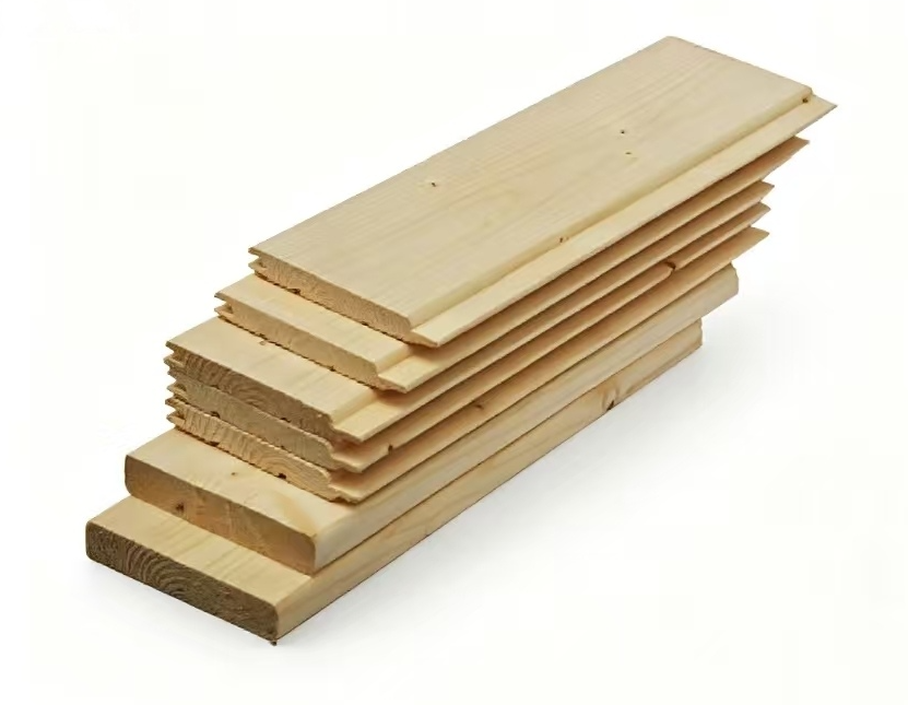 Spruce sauna wood boards
