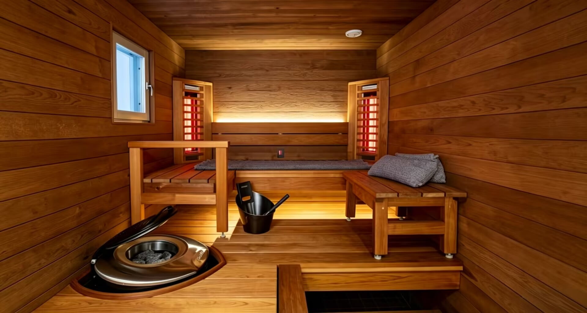 Far-infrared sauna heater panel