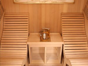 L-shaped Sauna Bench