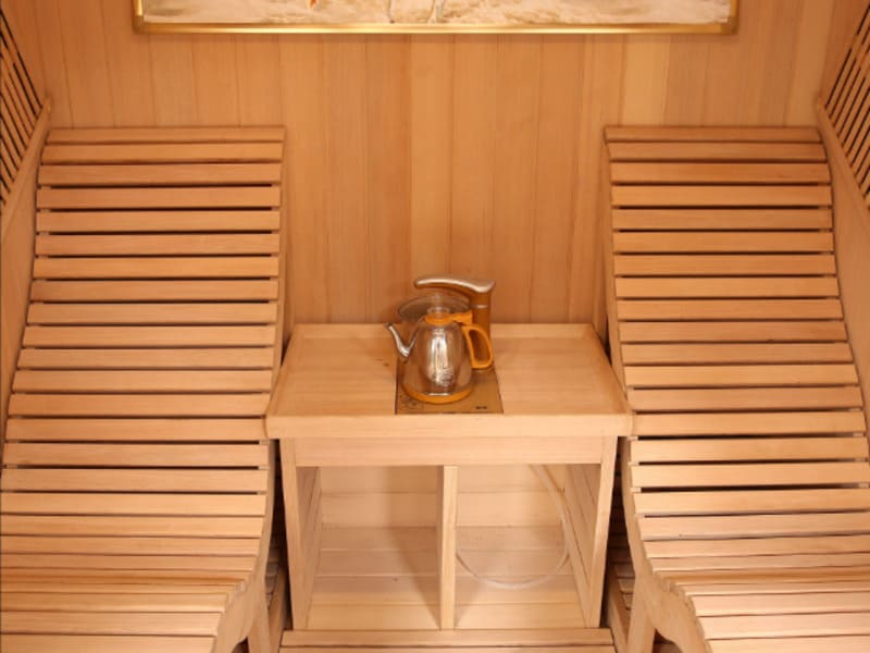 L-shaped Sauna Bench