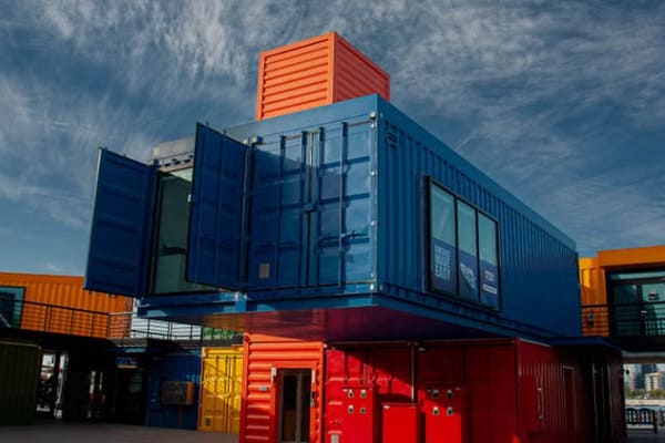 mixed full container sauna equipment loading