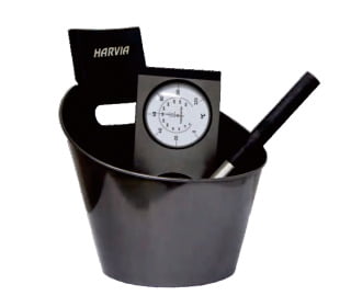 Sauna Accessory Stainless Steel Sauna Accessory Set (Black)
