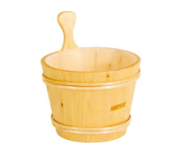 Sauna Accessory Wooden Bucket, 4 L