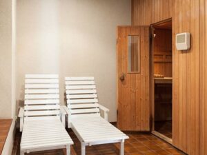 Sauna Door with Wooden Frame