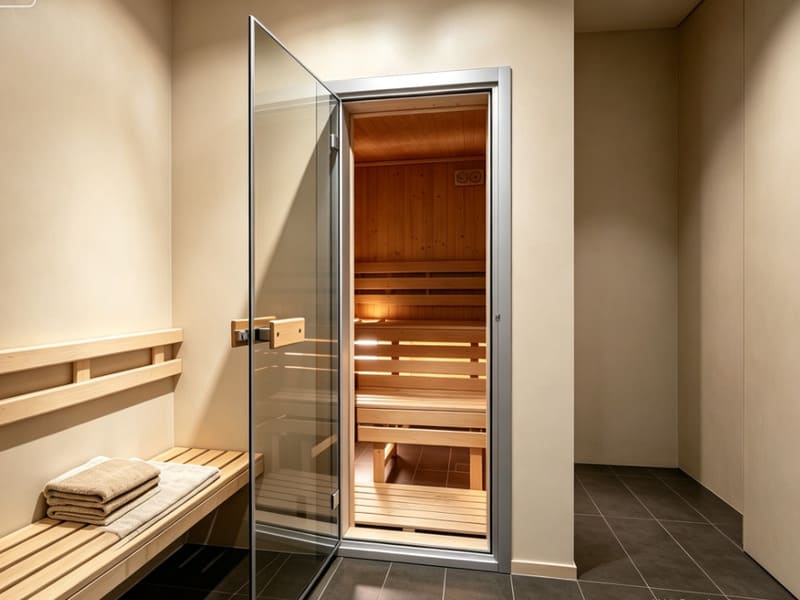 Steam Room Door (Silver/Gold)