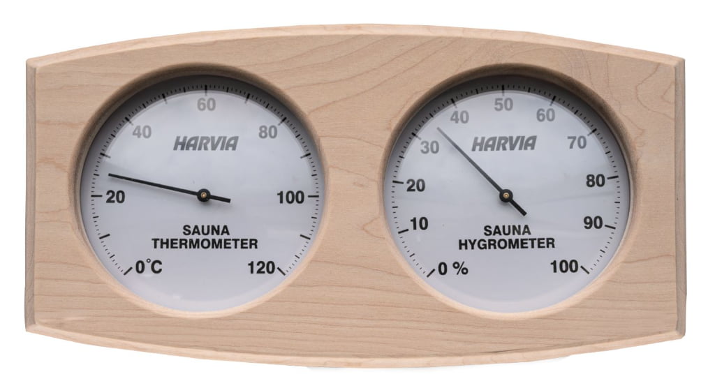 Sauna Accessory Thermo-Hygrometer (Dual Dial)