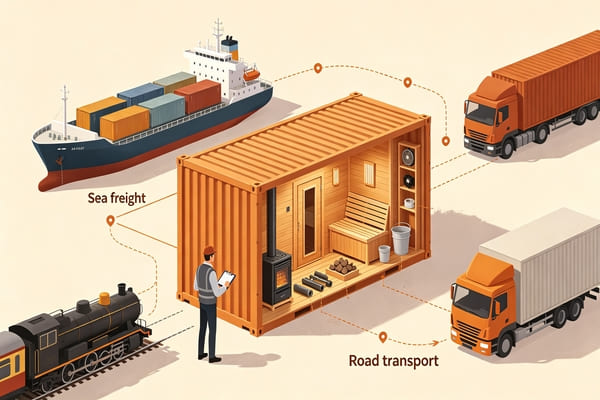shipping a commercial sauna to a gym