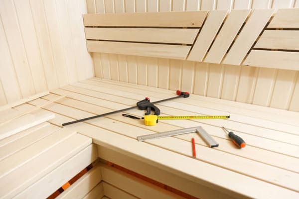 commercial sauna materials and bench quality