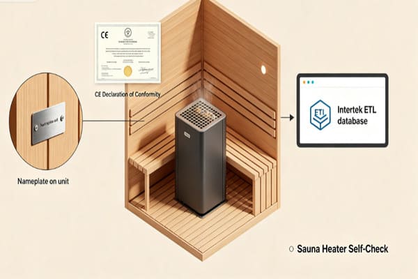 Harvia rating plate verification steps