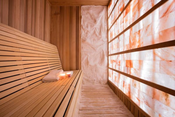 glass and stone heat loss in sauna