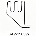 SAV sauna heater element 1500W to 3000W