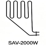 SAV sauna heater element 1500W to 3000W
