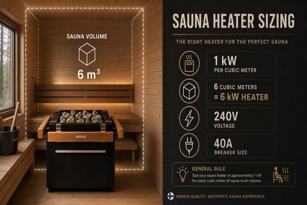 room volume calculation for sauna heater