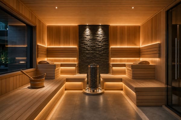 well-built commercial sauna lasts longer with less maintenance