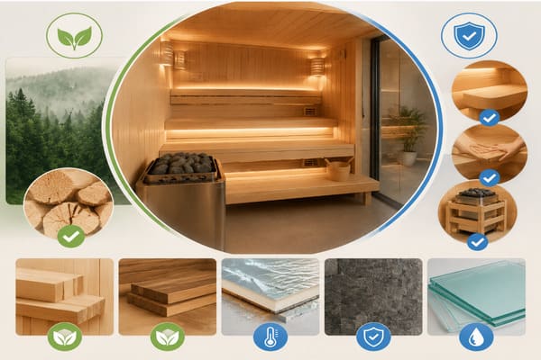 commercial sauna materials for different environments cladding bench wood