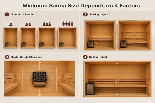 minimum size for a sauna small space dimensions