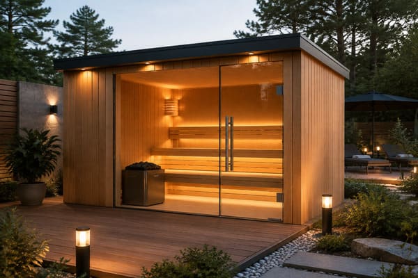 outdoor forest commercial sauna weatherproof structure