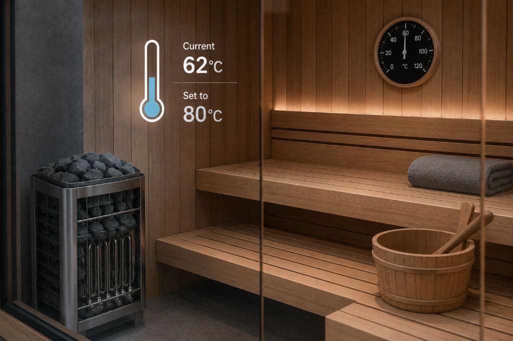 sauna heating elements showing a burned out element causing slow heating