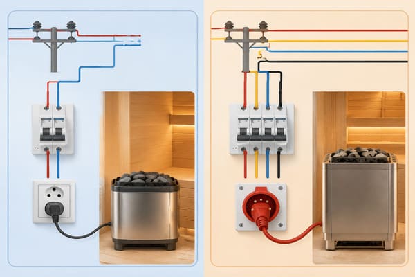 single phase vs three phase commercial sauna heater power supply