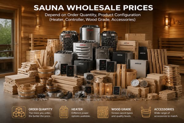 what affects wholesale sauna pricing volume configuration shipping