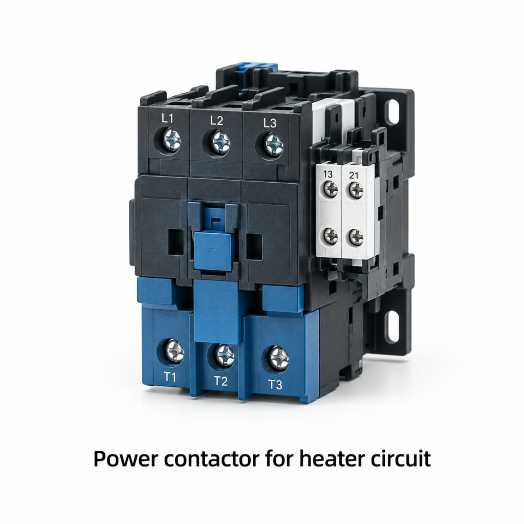 Power contactor for heater circuit,