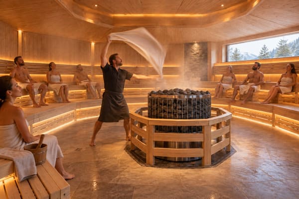 aufguss sauna seating layout master performance zone and towel clearance