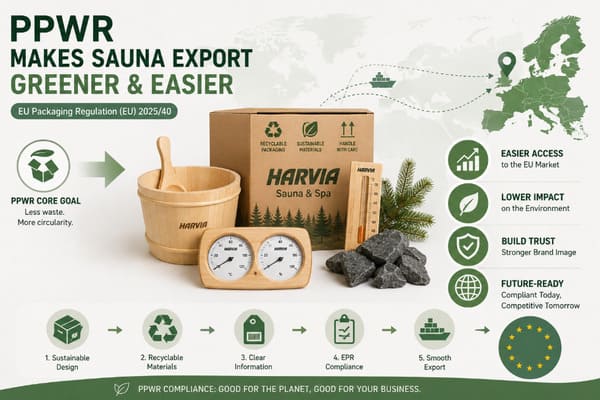 PPWR EU packaging regulation and what it means for sauna equipment buyers
